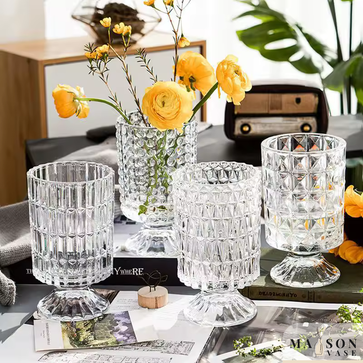 Vase en Verre Style Français | Élégant et Décoratif