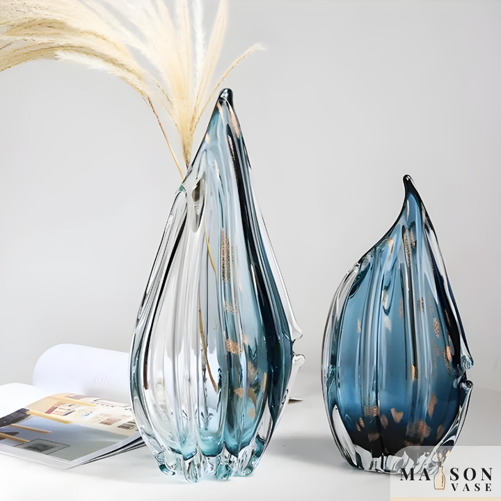 Vase en Verre Décoratif et Moderne | Effet Cristal