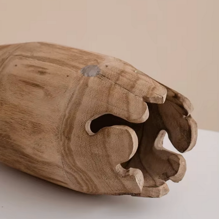 Grand Vase à Fleurs Décoratif en Bois | Forme Cylindrique