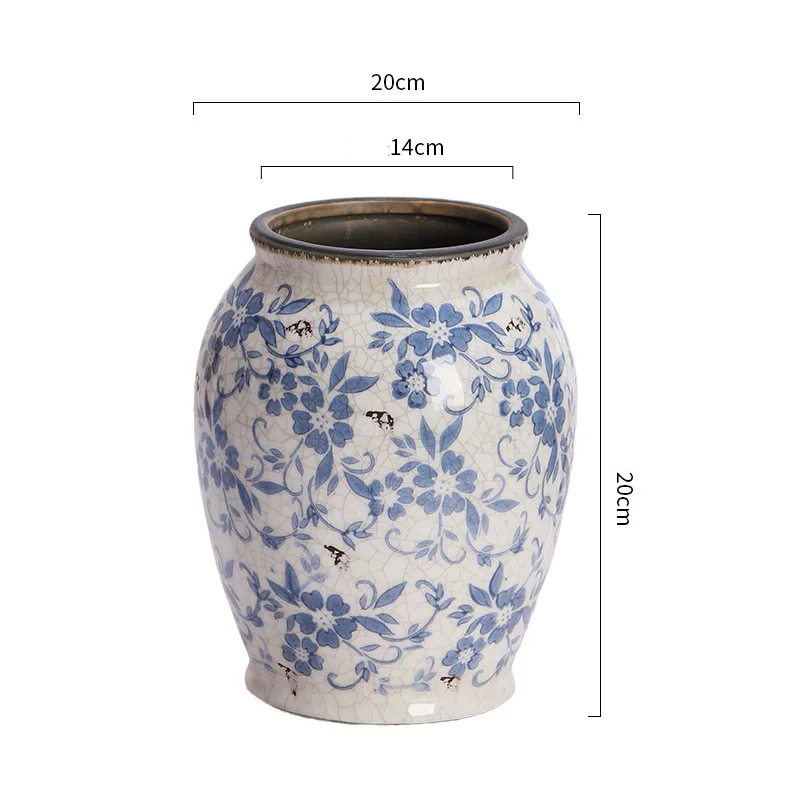 Vase Chinois Décoratif en Porcelaine | Bleu et Blanc, Élégance Vintage