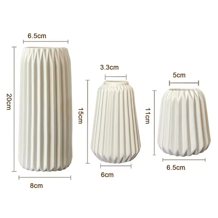 Vase à Fleurs Blanc en Céramique | Moderne et Élégant