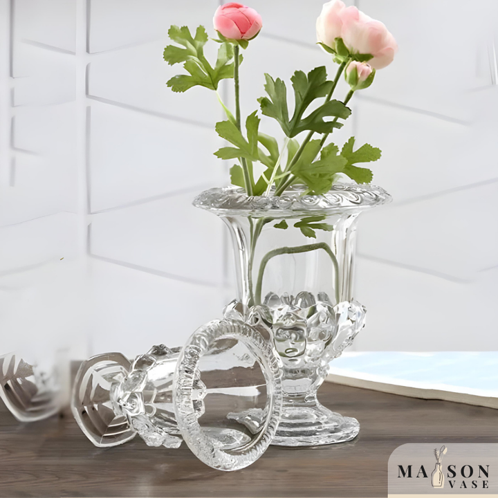 Petit Vase en Verre Transparent | Élégant et Décoratif