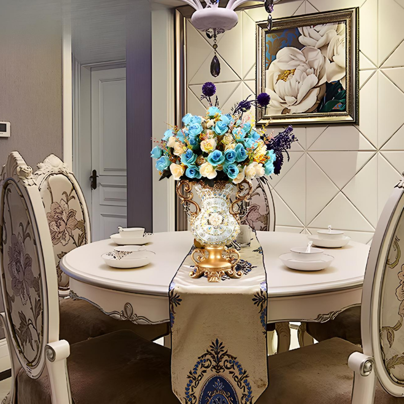 Petit Vase Antique Décoratif Doré | Résine Sculptée