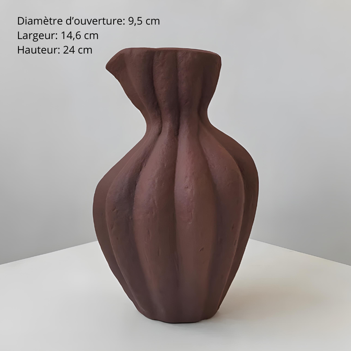 Vase Décoratif en Céramique Wabi-Sabi | Style Moderne et Artisanal