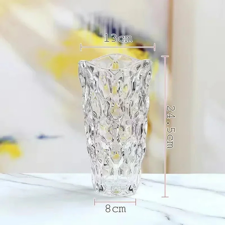 Vase en Verre Bohème | Design Cristal Ondulé