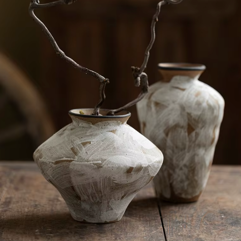 Vase Artistique en Céramique Décoratif Minimaliste Wabi-Sabi | Style Japonais