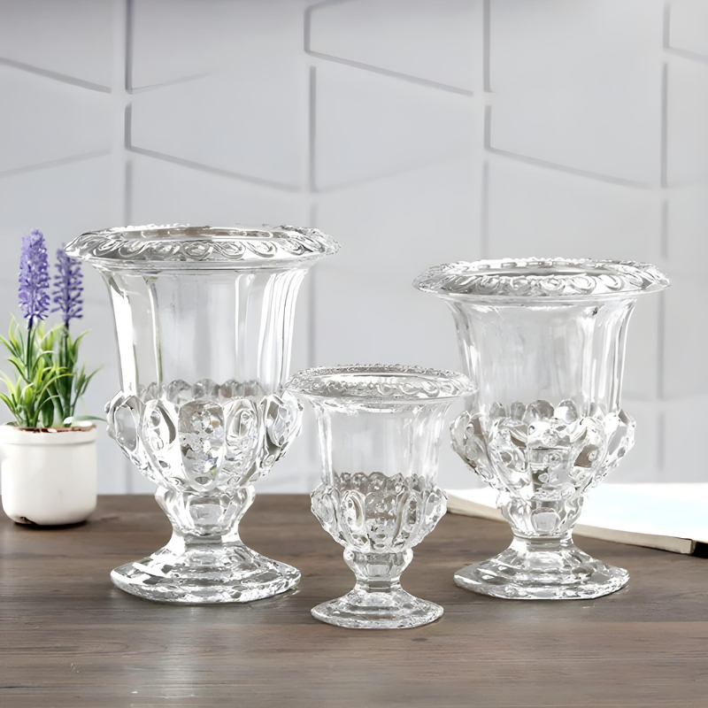 Petit Vase en Verre Transparent | Élégant et Décoratif