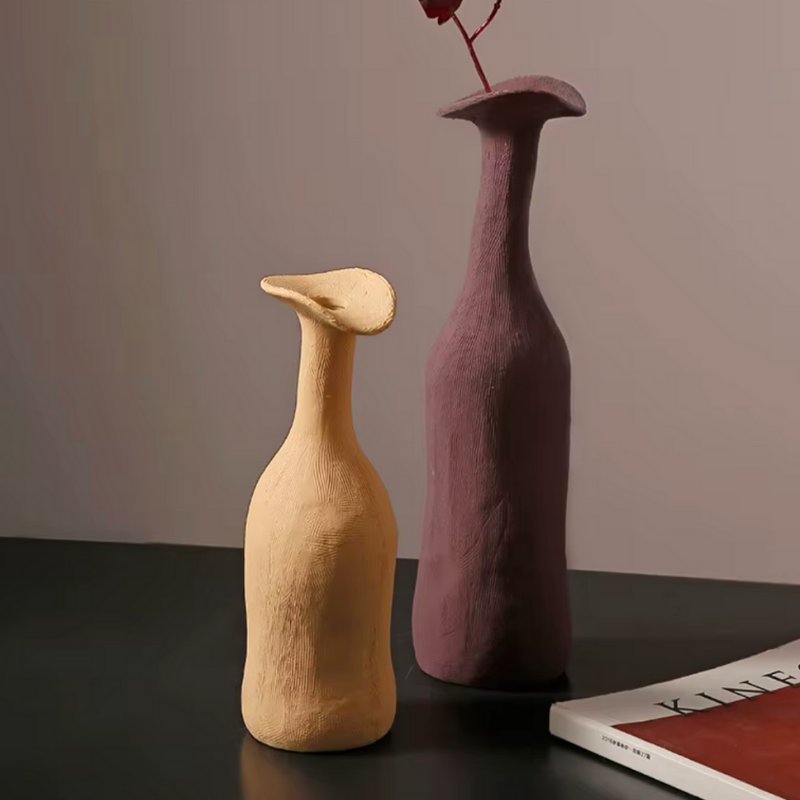 Vase Décoratif Moderne Design Scandinave | Texture Céramique Artisanale