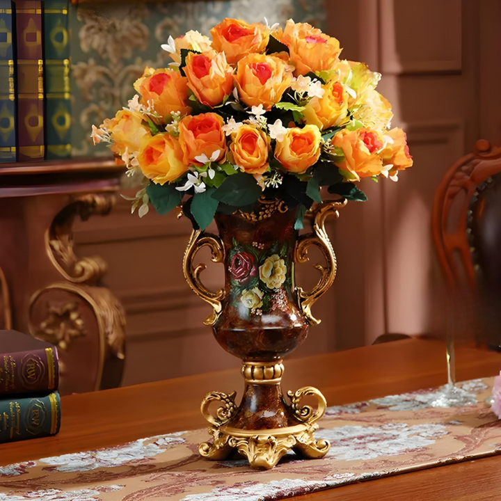 Grand Vase Décoratif Antique Grec | Effet Sculpté en Résine