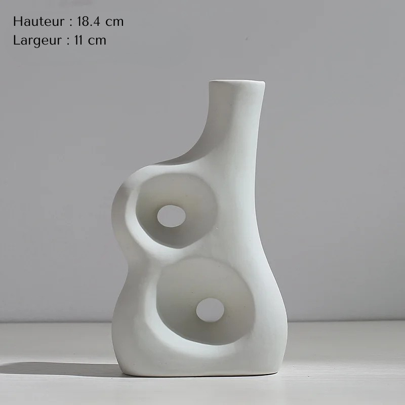 Vase Pampa Soliflore Blanc | Style Nordique Design