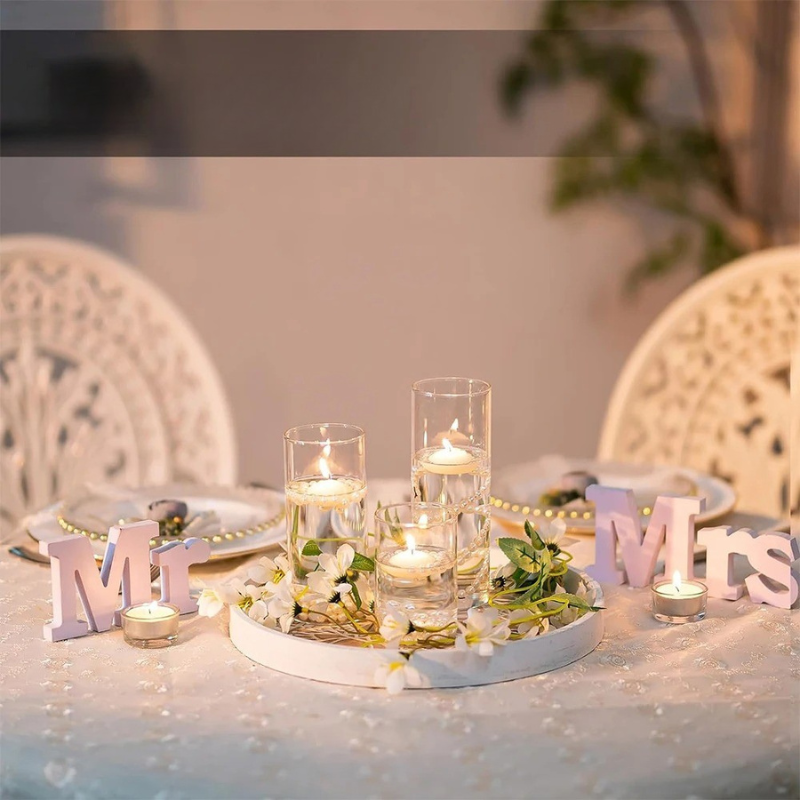 Vase Cylindrique Transparent en Verre | Design Minimaliste et Décoratif