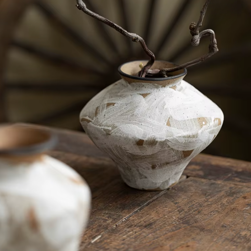 Vase Artistique en Céramique Décoratif Minimaliste Wabi-Sabi | Style Japonais