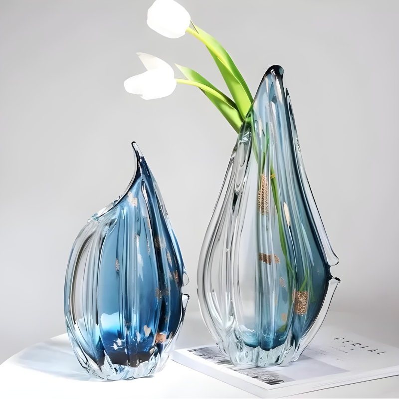 Vase en Verre Décoratif et Moderne | Effet Cristal
