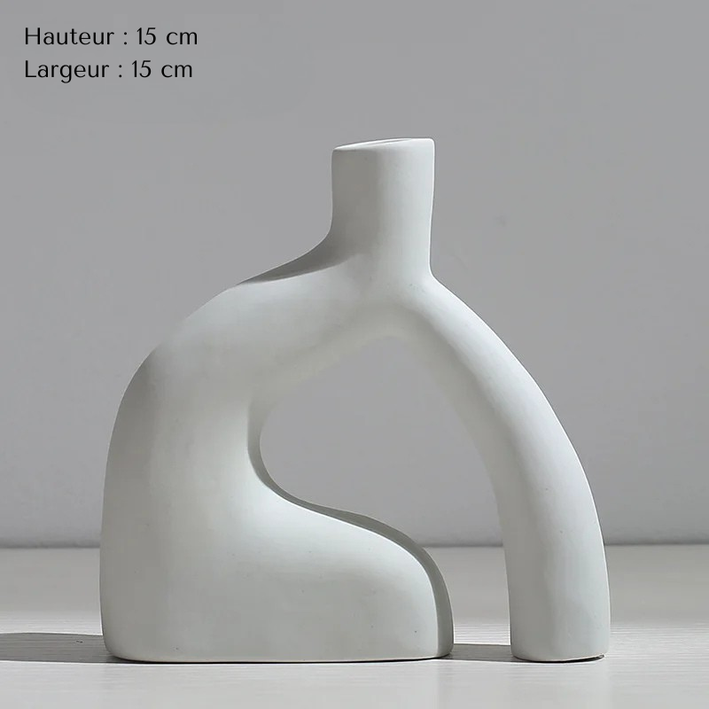 Vase Pampa Soliflore Blanc | Style Nordique Design