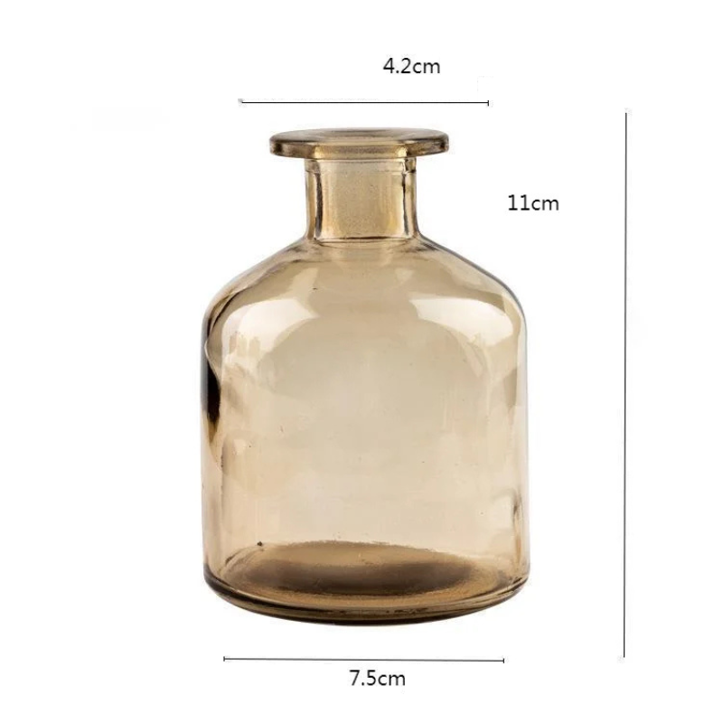 Vase en Verre Coloré Cylindrique Décoratif | Style Scandinave