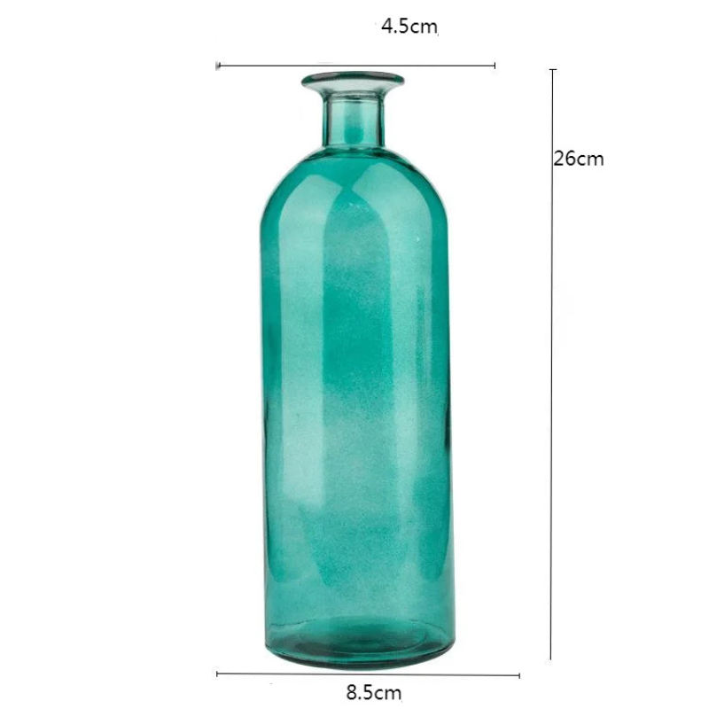 Vase en Verre Coloré Cylindrique Décoratif | Style Scandinave