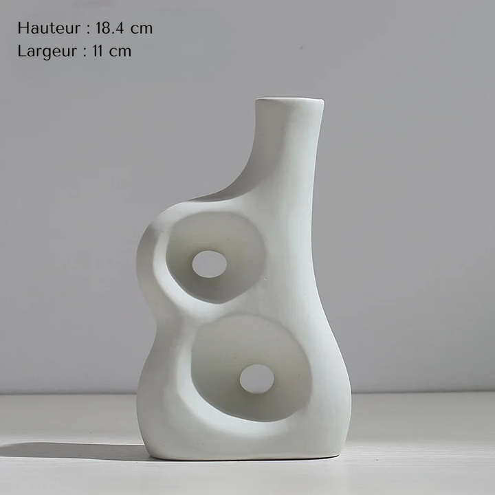 Vase Pampa Soliflore Blanc | Style Nordique Design