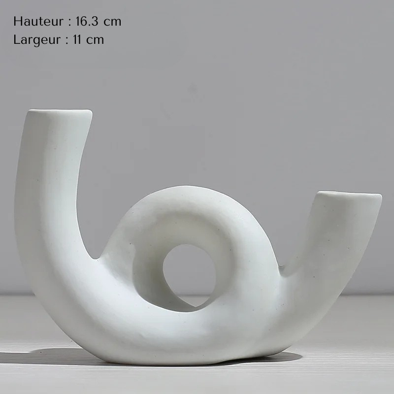 Vase Pampa Soliflore Blanc | Style Nordique Design