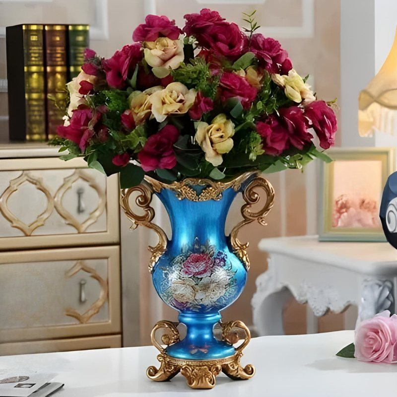 Vase Décoratif Européen En Résine Luxueux