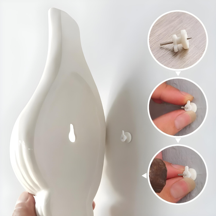 Vase Mural en Forme de Coquillage | Céramique Blanche Déco Bord de Mer