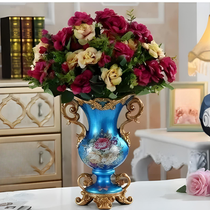 Vase Décoratif Européen En Résine Luxueux