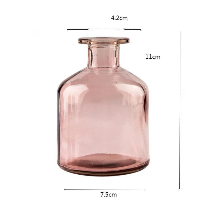 Vase en Verre Coloré Cylindrique Décoratif | Style Scandinave