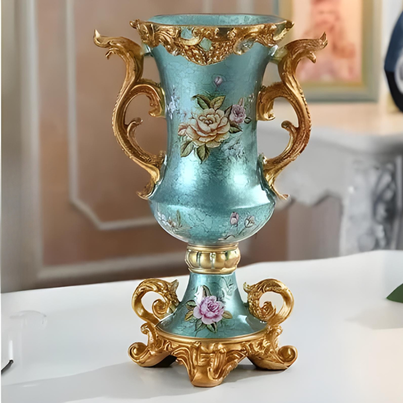Vase Décoratif Européen En Résine Luxueux