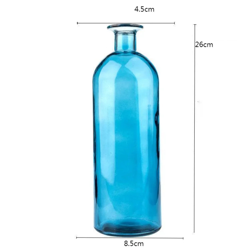 Vase en Verre Coloré Cylindrique Décoratif | Style Scandinave