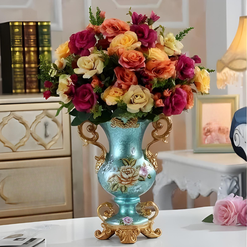 Vase Décoratif Européen En Résine Luxueux