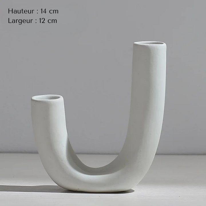 Vase Pampa Soliflore Blanc | Style Nordique Design