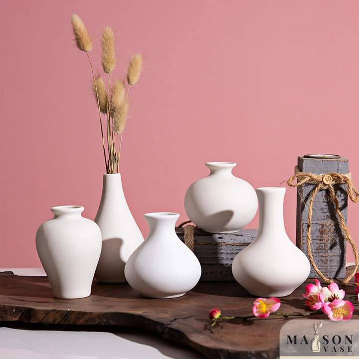 Vase Blanc Moderne | Design Épuré en Céramique