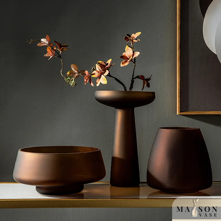 Vase à Fleurs en Verre Dépoli | Scandinave et Minimaliste