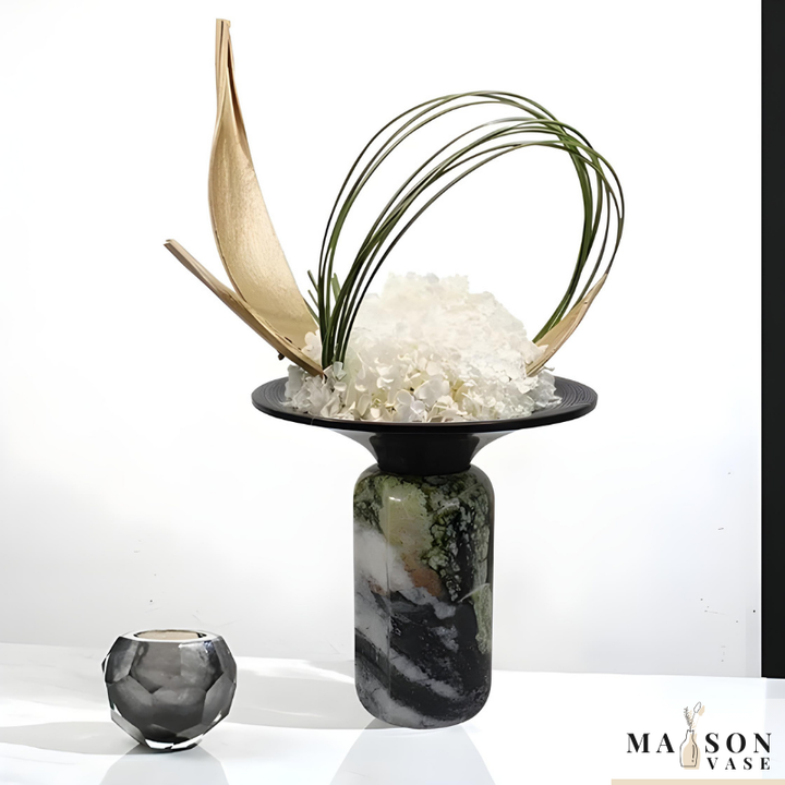 Vase de Luxe en Marbre | Design Ikebana Moderne Haut de Gamme