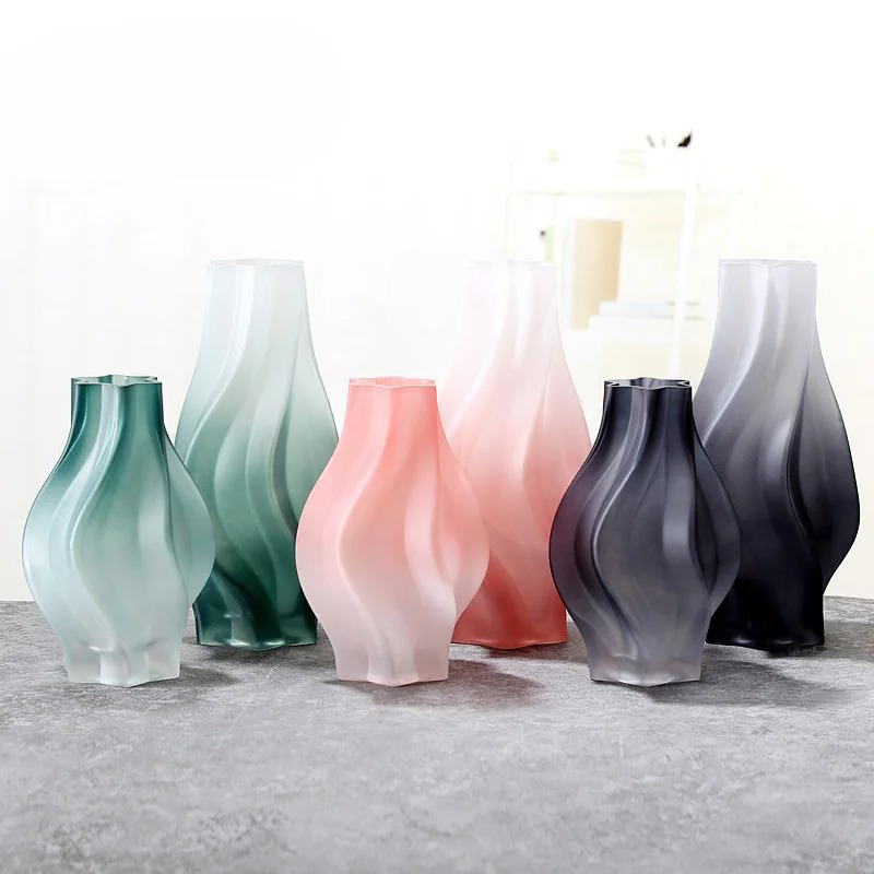 Petit Vase à Fleurs en Verre Nordique | Effet Dépoli