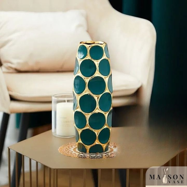 Vase en Céramique Scandinave Cylindrique | Design Stéréoscopique Minimaliste