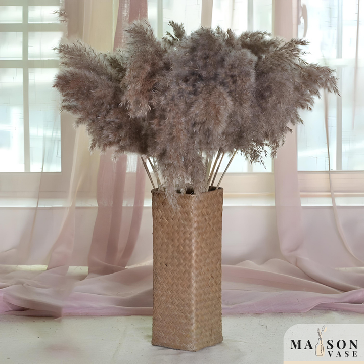 Vase Bambou Tressé à la Main | Style Naturel et Moderne