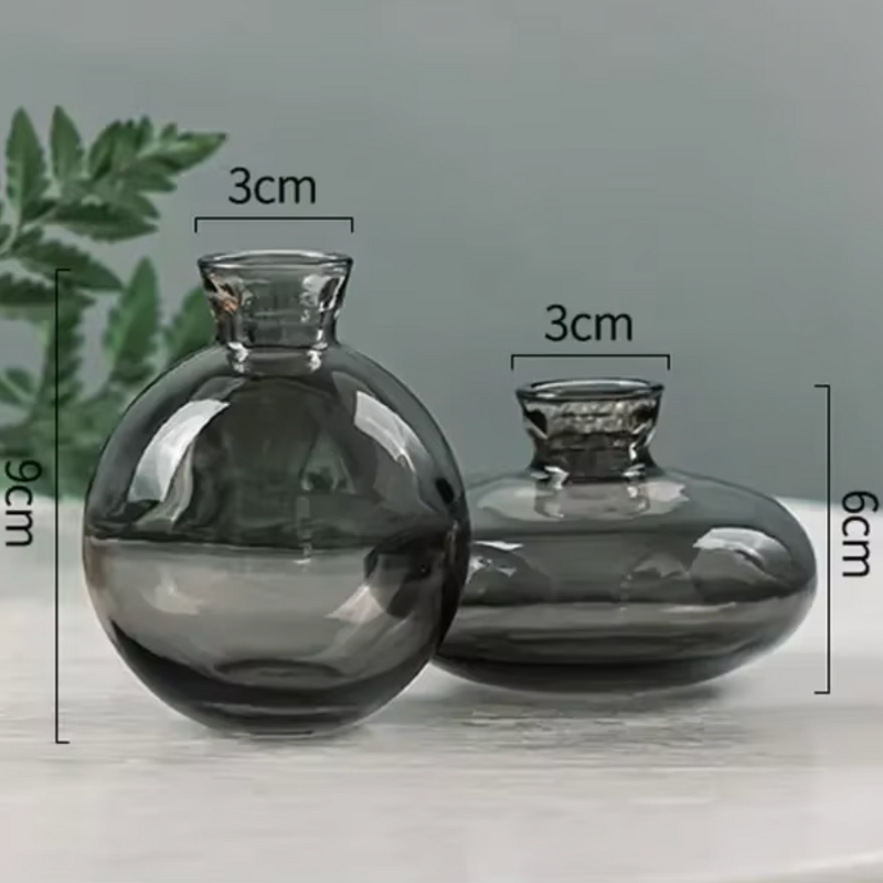 Ensemble de Trois Petits Vases en Verre | Design Moderne et Raffiné