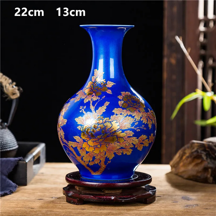 Vase à Fleurs Chinois en Céramique | Élégance Décorative Artisanale