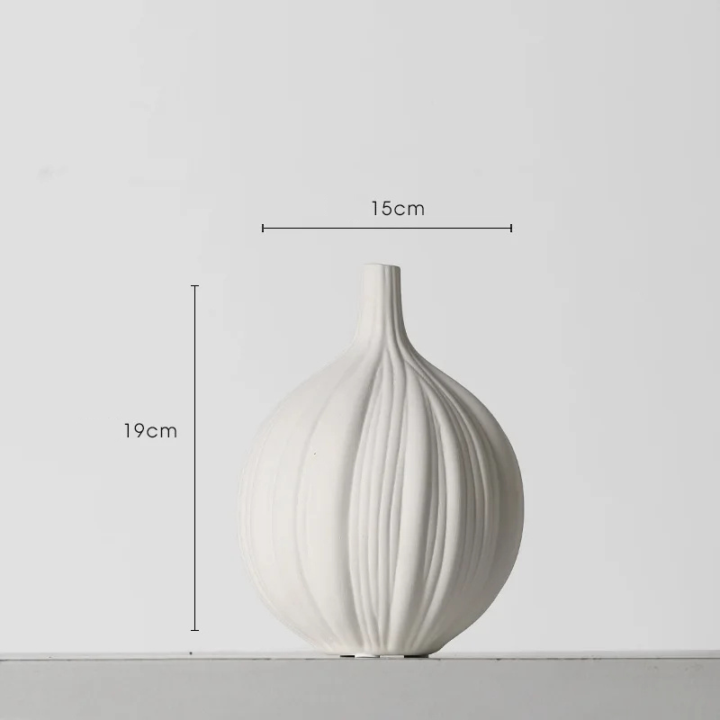 Vase Blanc Design et Décoratif en Céramique | Style Scandinave