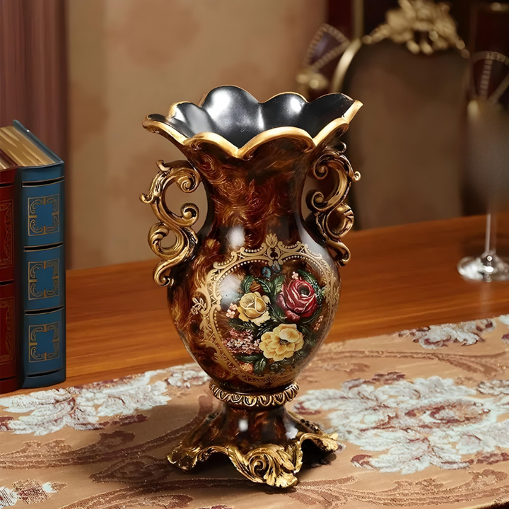 Grand Vase Décoratif Antique Grec | Effet Sculpté en Résine