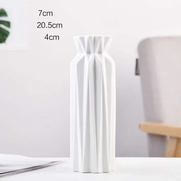 Petit Vase à Fleurs Blanc Scandinave Minimaliste | Moderne et Décoratif