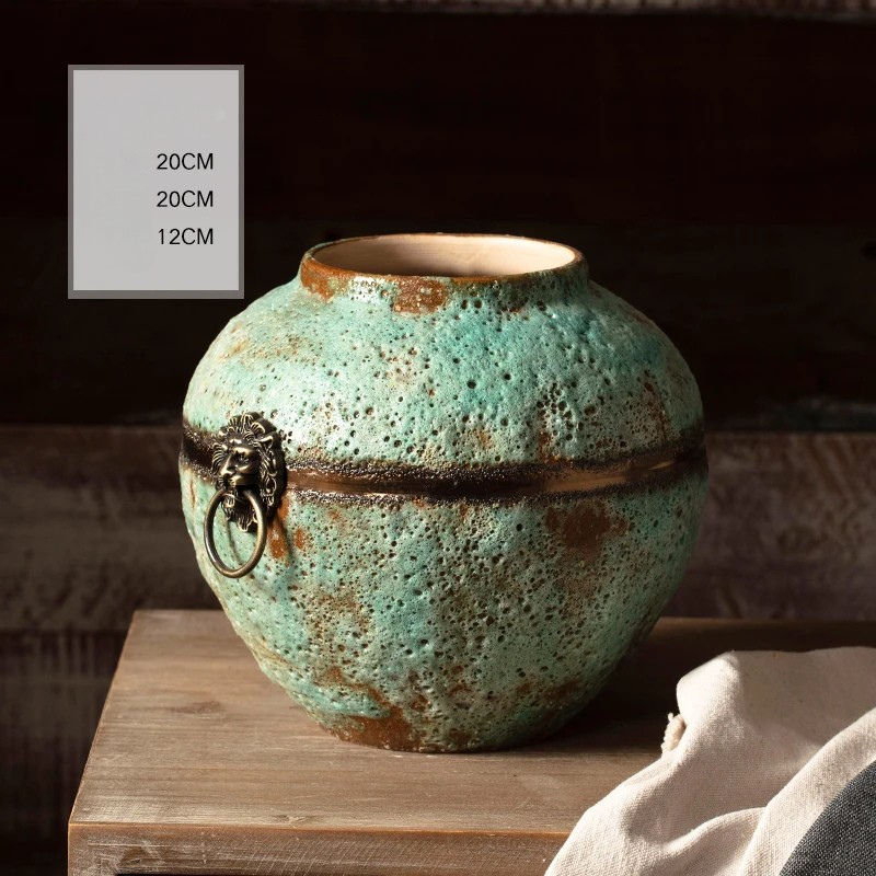 Grand Vase à Poser en Terre Cuite | Effet Vieilli Grec Antique