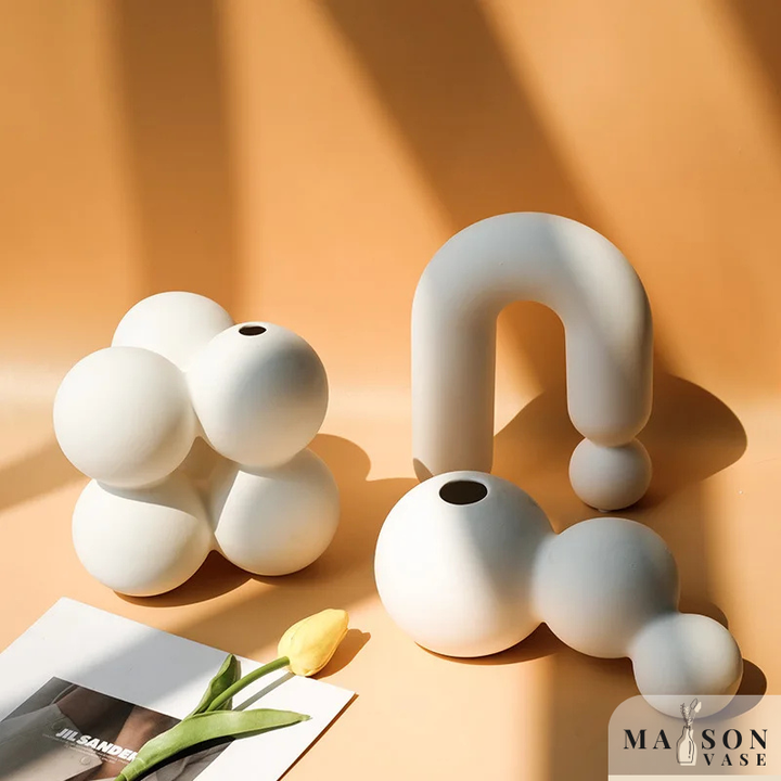 Vase Scandinave Blanc | Décoratif et Moderne