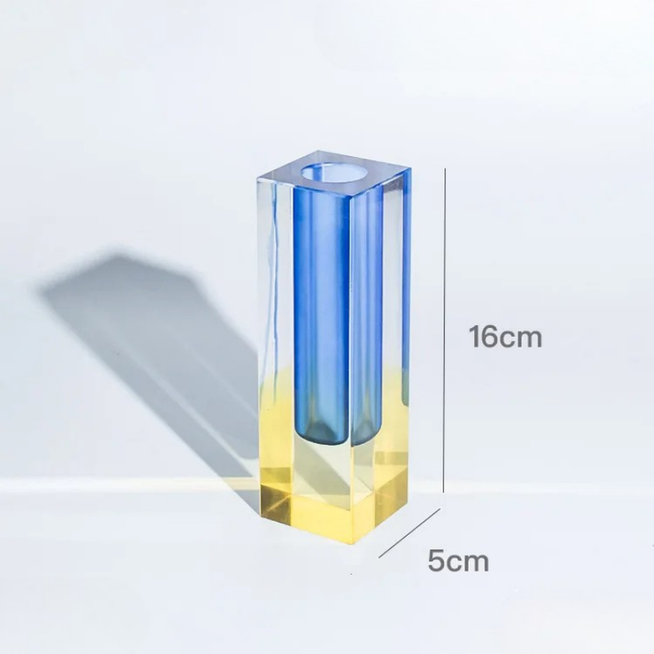 Vase Soliflore Transparent Coloré | Style Scandinave Chic en Acrylique