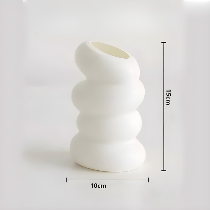 Petit Vase Blanc | Design Moderne en Spirale