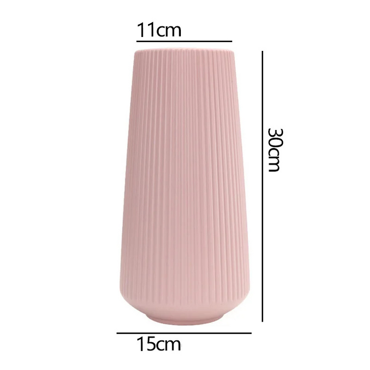 Vase à Fleurs Scandinave | Design Strié Minimaliste