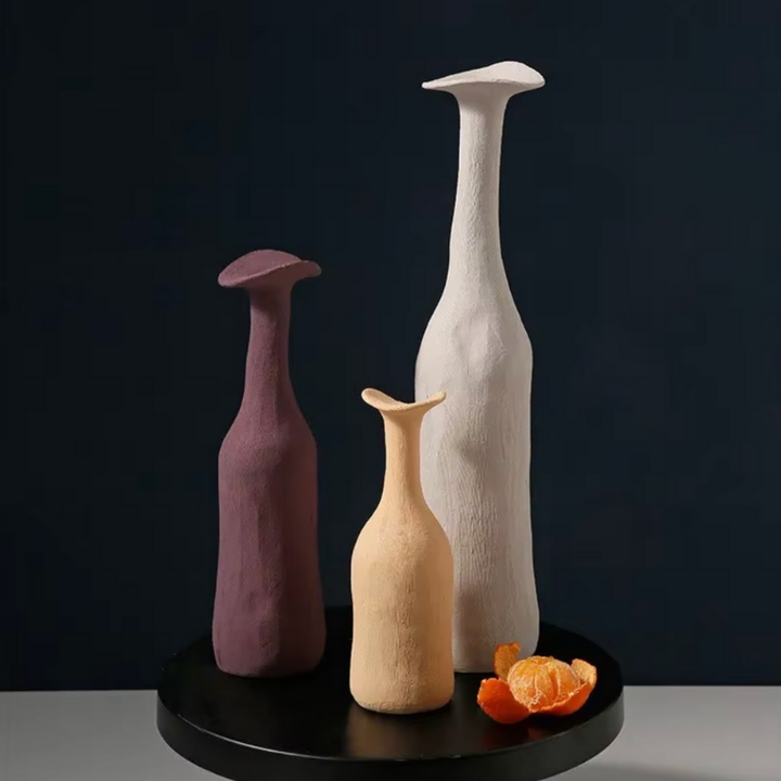 Vase Décoratif Moderne Design Scandinave | Texture Céramique Artisanale