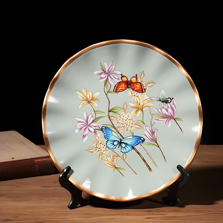 Ensemble de 2 Vases Décoratifs avec Élément Assorti – Céramique de Luxe, 3 Pièces