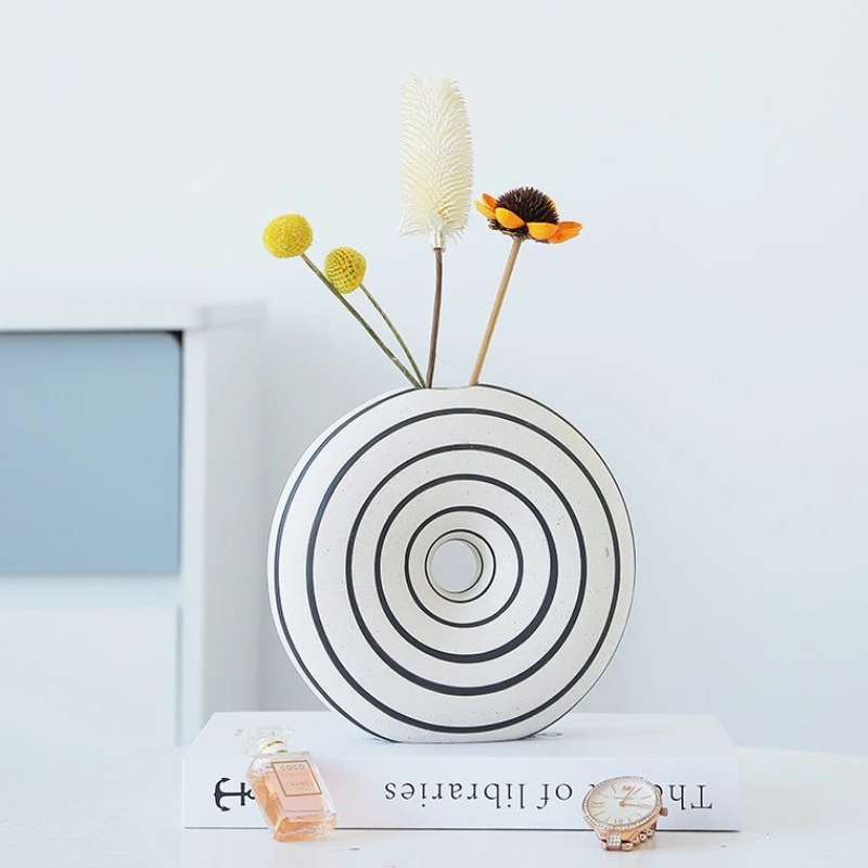 Vase Soliflore Pampa Blanc Zèbre