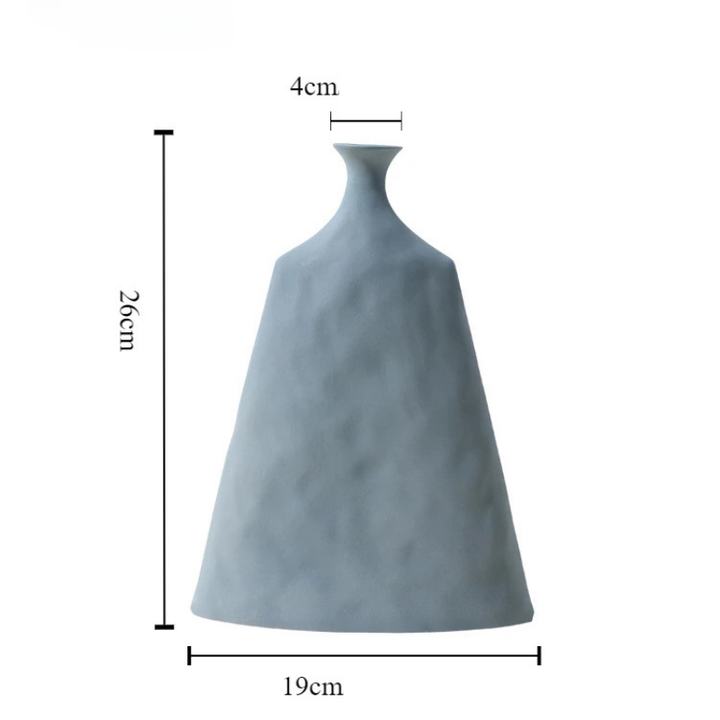 Grand Vase Géométrique à Poser au Sol | Style Morandi Décoratif